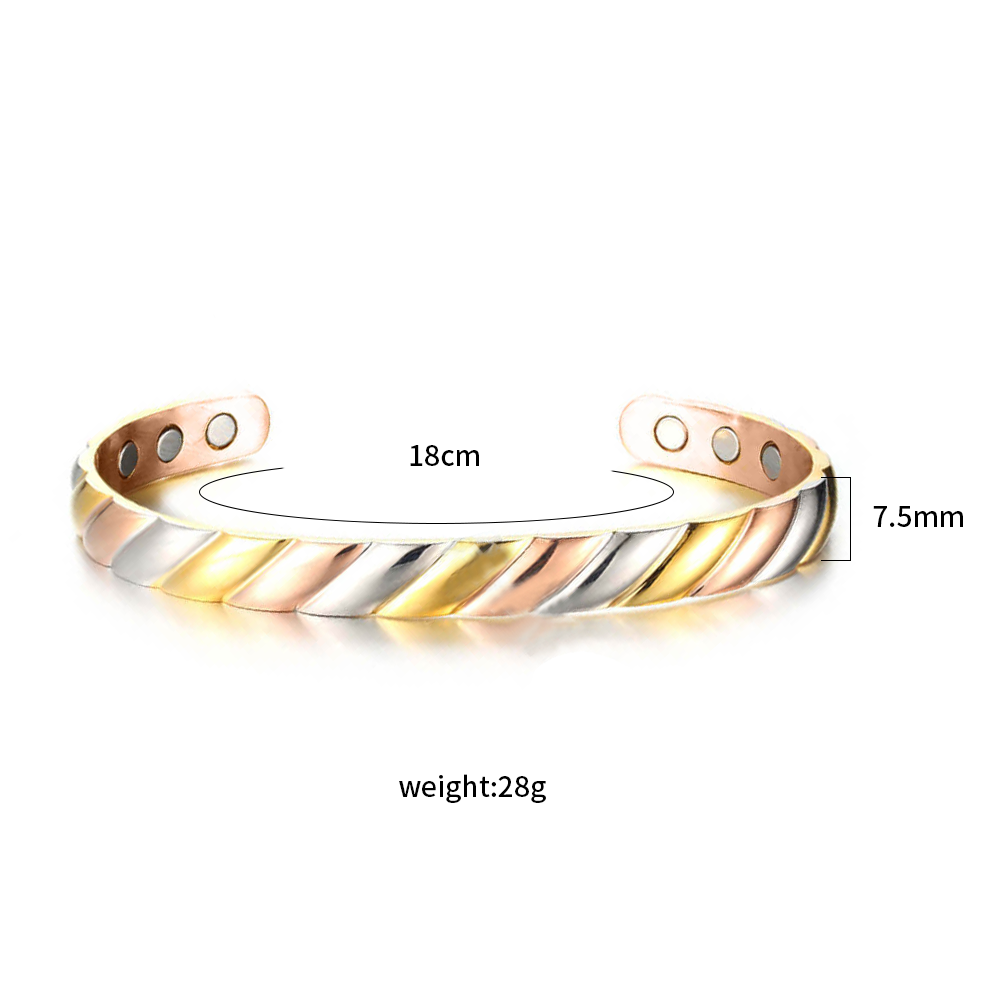 Metaljc Magnetic Copper Cuff Bracelet for Women