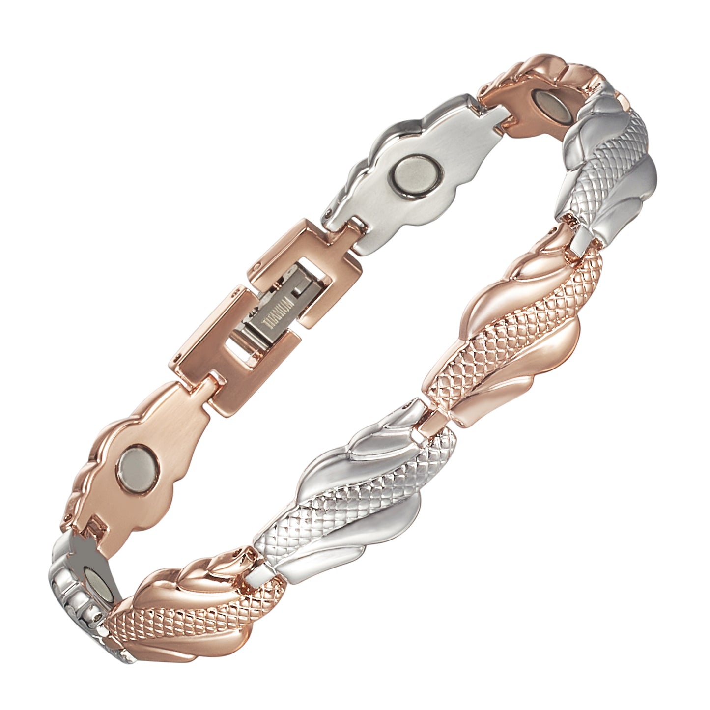 WOLLET Women's Two Tone Stainless Steel Bracelet