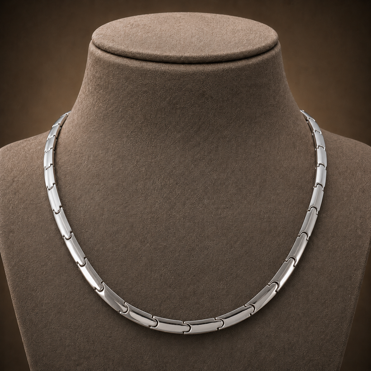 WOLLET Men's Titanium Magnetic Necklace – Premium Stainless Steel Link Chain for Elegant Everyday Style