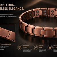 Wollet Men’s 99.95% Pure Copper Magnetic Bracelet