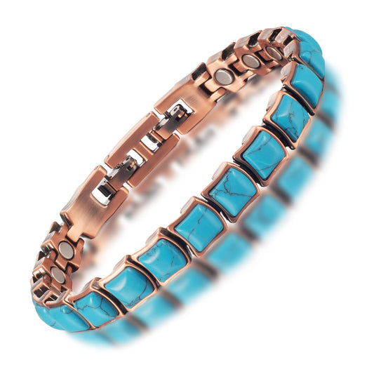 Wollet Magnetic Copper Bracelet, Turquoise Bracelets