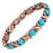 Wollet Magnetic  Pure Copper Bracelet for Women, Turquoise Stone