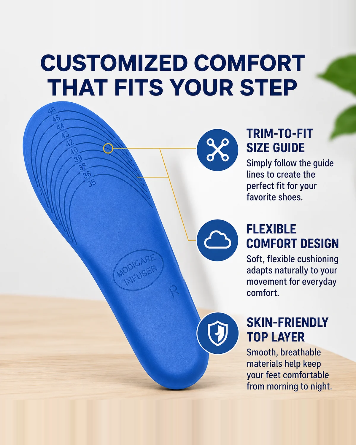 Wollet Magnetic Insoles Foot Shoe Inserts with Magnetic Therapy