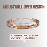 Metaljc Magnetic Copper Cuff Bracelet for Men Women