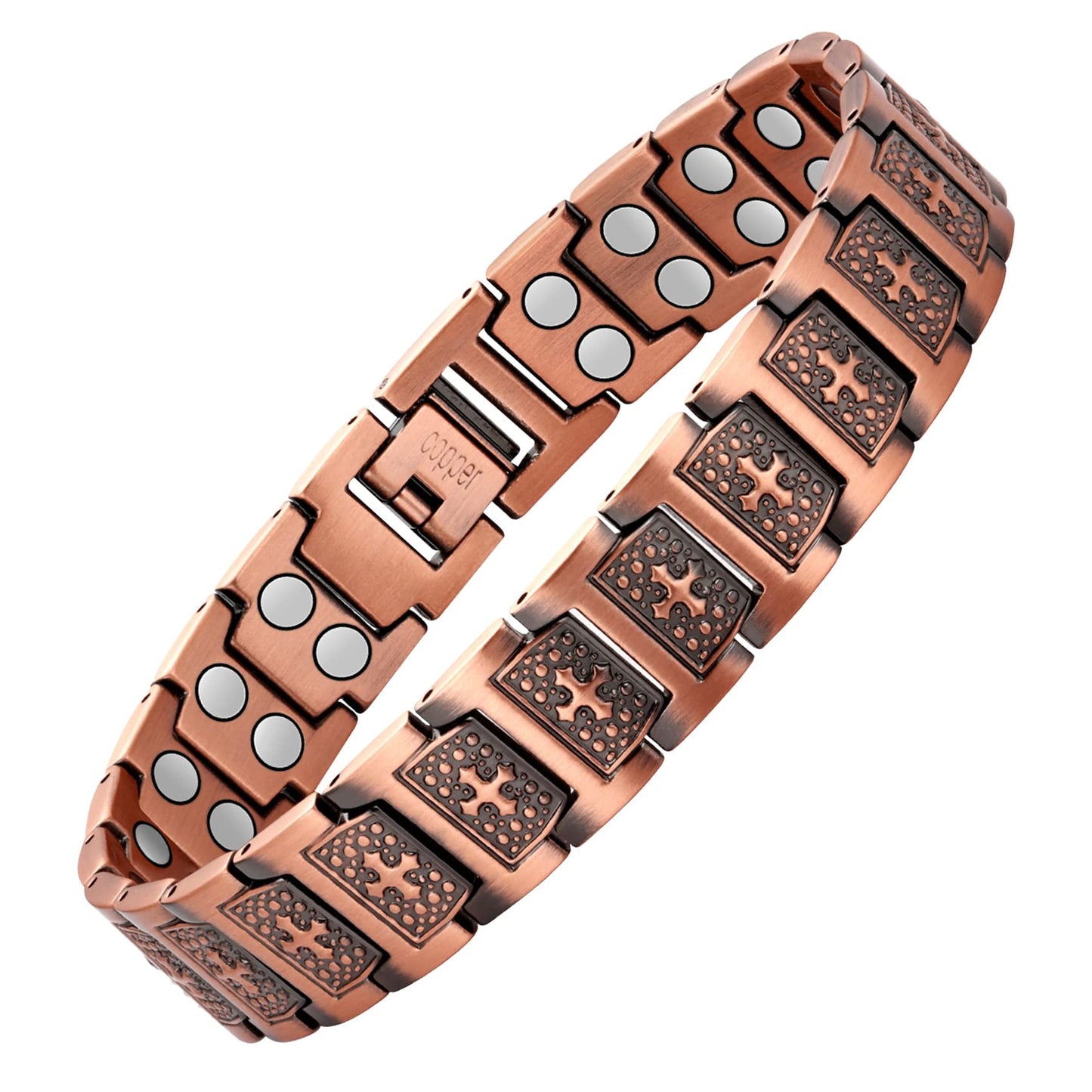 Wollet Magnetic Therapy Copper Bracelet with 3500 Gauss Magnets