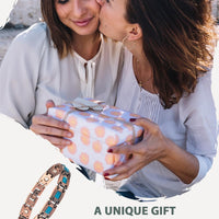 Wollet Copper Magnetic Bracelets for Women, Blue Turquoise Bracelets