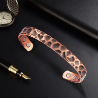 Metaljc Magnetic Copper Cuff Bracelet for Men Women