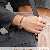 Wollet Pure Copper Magnetic Bracelets, Colorful Turquoise