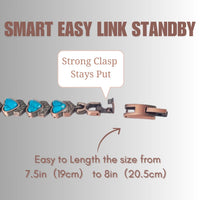Wollet Magnetic  Pure Copper Bracelet for Women, Turquoise Stone