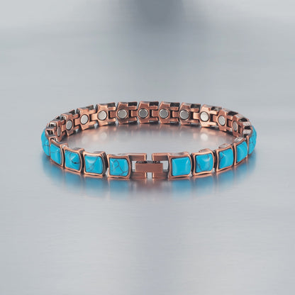Wollet Magnetic Copper Bracelet, Turquoise Bracelets