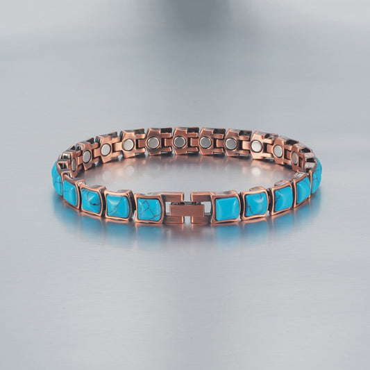 Wollet Magnetic Copper Bracelet, Turquoise Bracelets