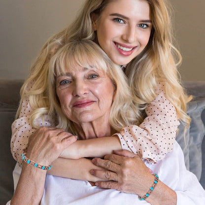 Wollet Copper Magnetic Bracelets for Women, Blue Turquoise Bracelets