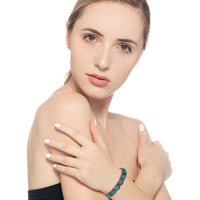 Wollet Copper Magnetic Bracelets for Women, Blue Turquoise Bracelets