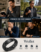 WOLLET Stainless Steel Magnetic Bracelet for Men