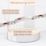 Wollet Stainless Steel Medical Alert ID Bracelets for WoMen, Engraved Myasthenia Gravis