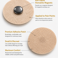 WOLLET Magnetic Acupressure Patches – 800 Gauss Hematite Magnets Kit