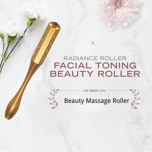 Wollet 30 Germanium Stone Facial Massage Roller – Lymphatic Drainage Anti-Aging Skin Lifting Beauty Tool