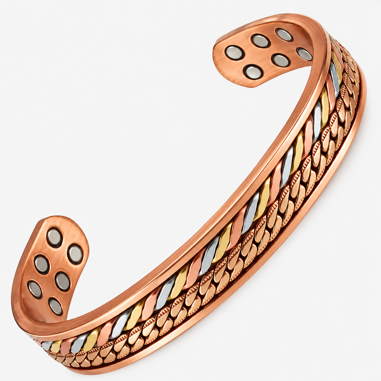 WOLLET 99.95% Pure Copper Magnetic Bracelet for Men