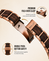 Wollet Rose Gold Magnetic Cross Bracelet