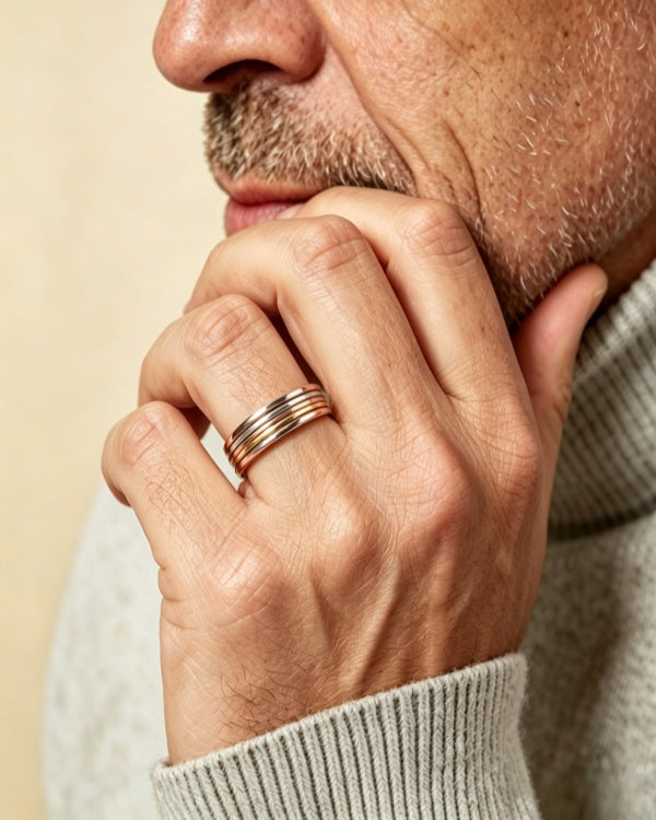 Wollet 99.99% Pure Copper Magnetic Ring for Men