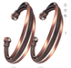 WOLLET Vintage Magnetic Copper Jewelry Bracelet Set of 2