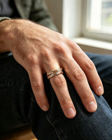 Men's Vintage Copper Ring – Adjustable Magnetic Band