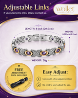 WOLLET Lightweight Titanium Bracelet for Women – Elegant Magnetic Jewelry for Everyday Wear