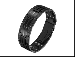 Wollet Black Titanium Magnetic Bracelet Crafted for Strength. Designed for Style.