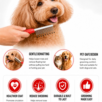 Black Mineral Massage Comb for Dogs & Cats