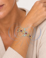 WOLLET Women’s Titanium Magnetic Bracelet – Stylish Rose Gold and Silver Two-Tone Design