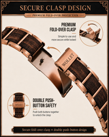 Wollet Rose Gold Magnetic Cross Bracelet