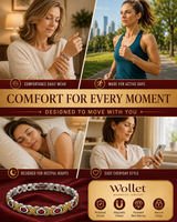 WOLLET Women’s Titanium Magnetic Bracelet – Stylish Rose Gold and Silver Two-Tone Design