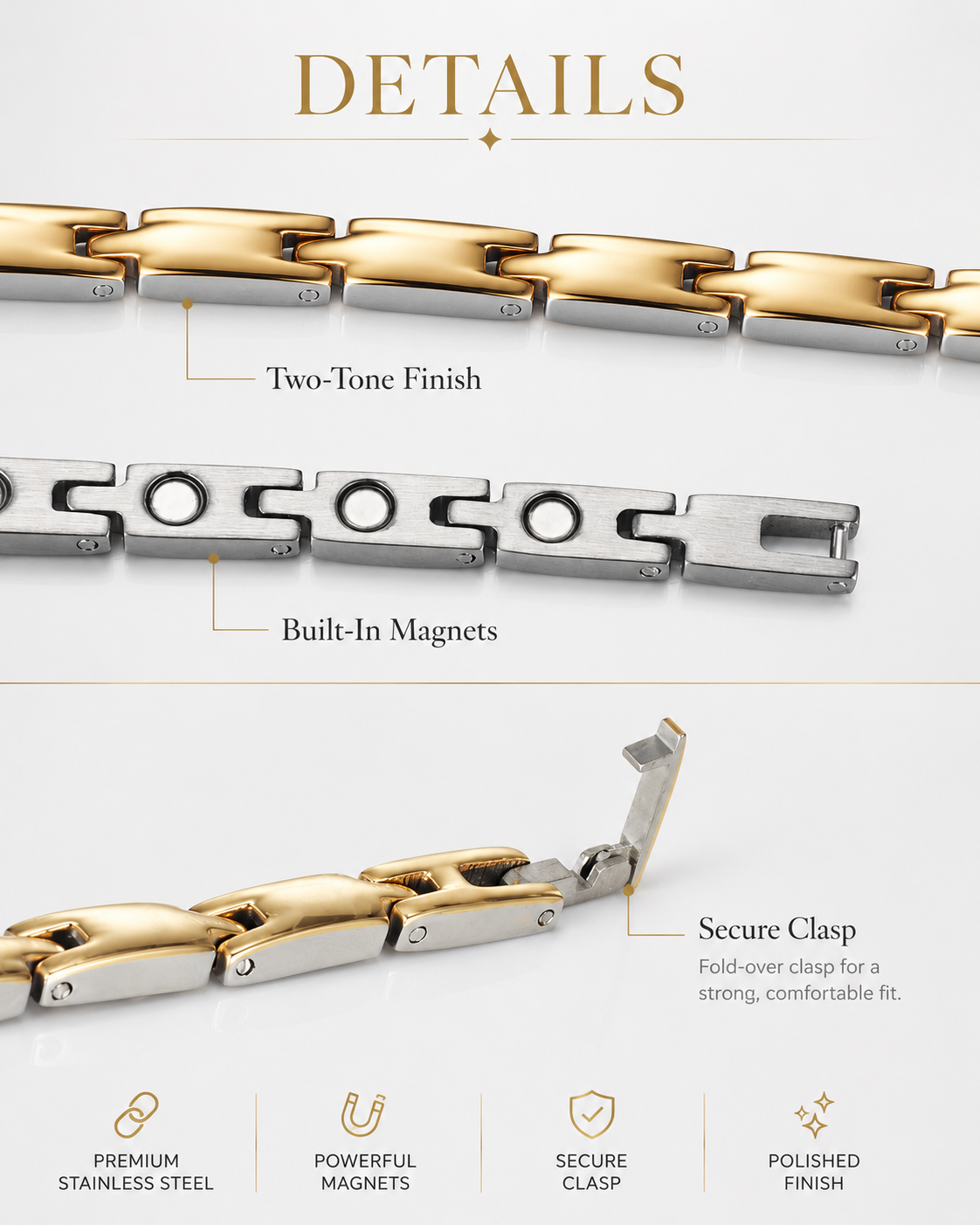 WOLLET Two-Tone Magnetic Dog Collar