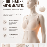 WOLLET Magnetic Sleep Bra for Women, 3000 Gauss NdFeB Magnets, Wireless Seamless Comfort Bra with Front Closure, Wide Straps and Gentle Everyday Support