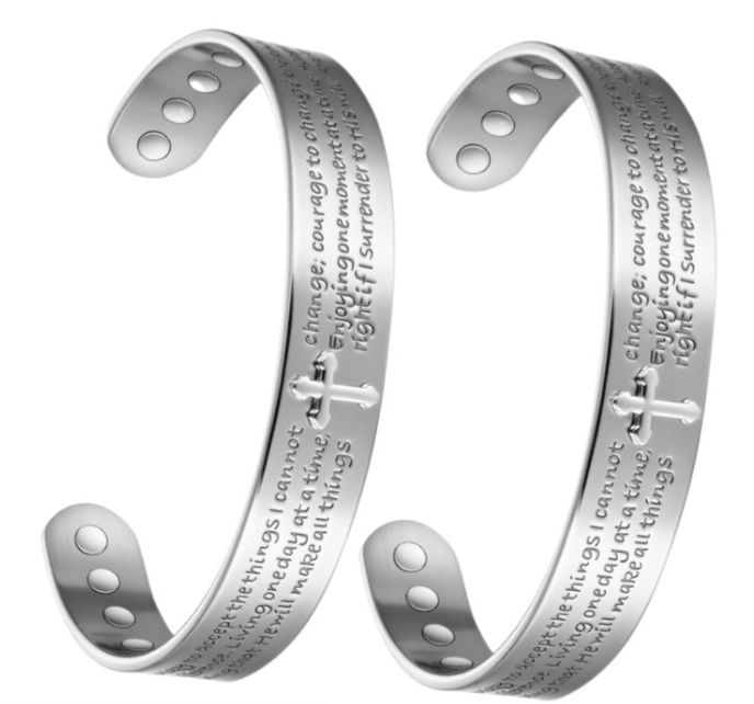 WOLLET Vintage Magnetic Copper Jewelry Bracelet Set of 2