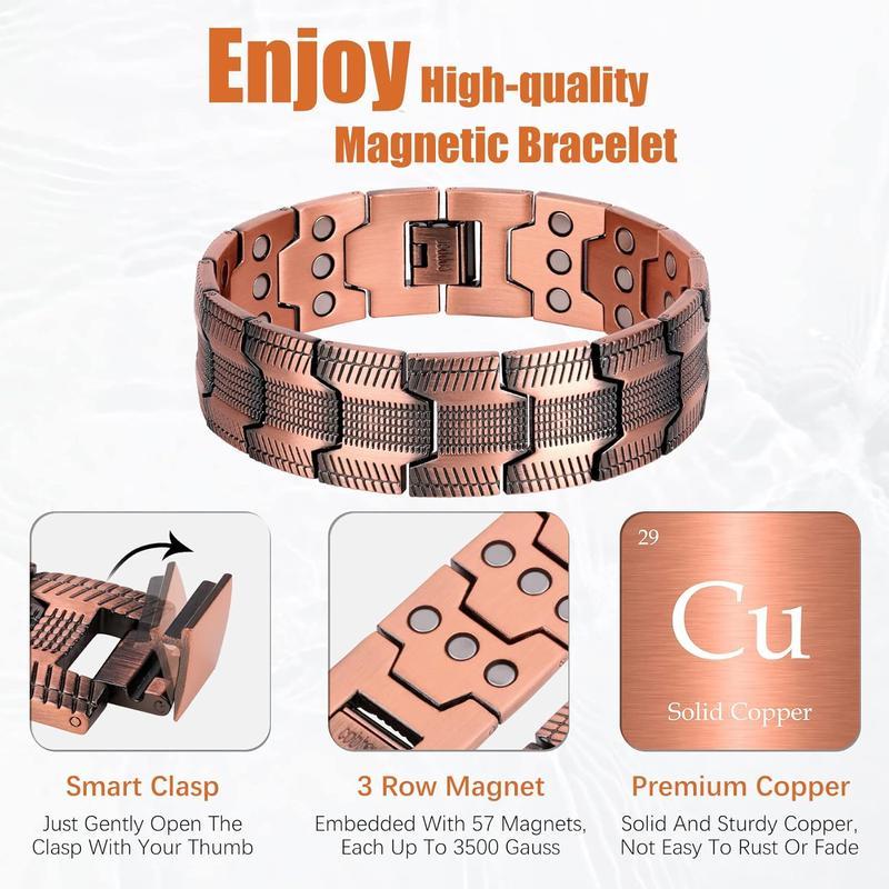 Bracelet magnétique en cuivre - Soulage la fatigue et favorise la circulation sanguine💖💖