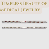 Wollet Stainless Steel Medical Alert ID Bracelets for WoMen, Engraved Myasthenia Gravis