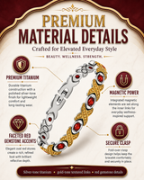 WOLLET Women’s Titanium Magnetic Bracelet – Stylish Rose Gold and Silver Two-Tone Design