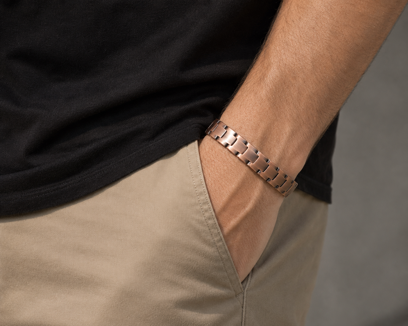 Wollet Men’s 99.95% Pure Copper Magnetic Bracelet