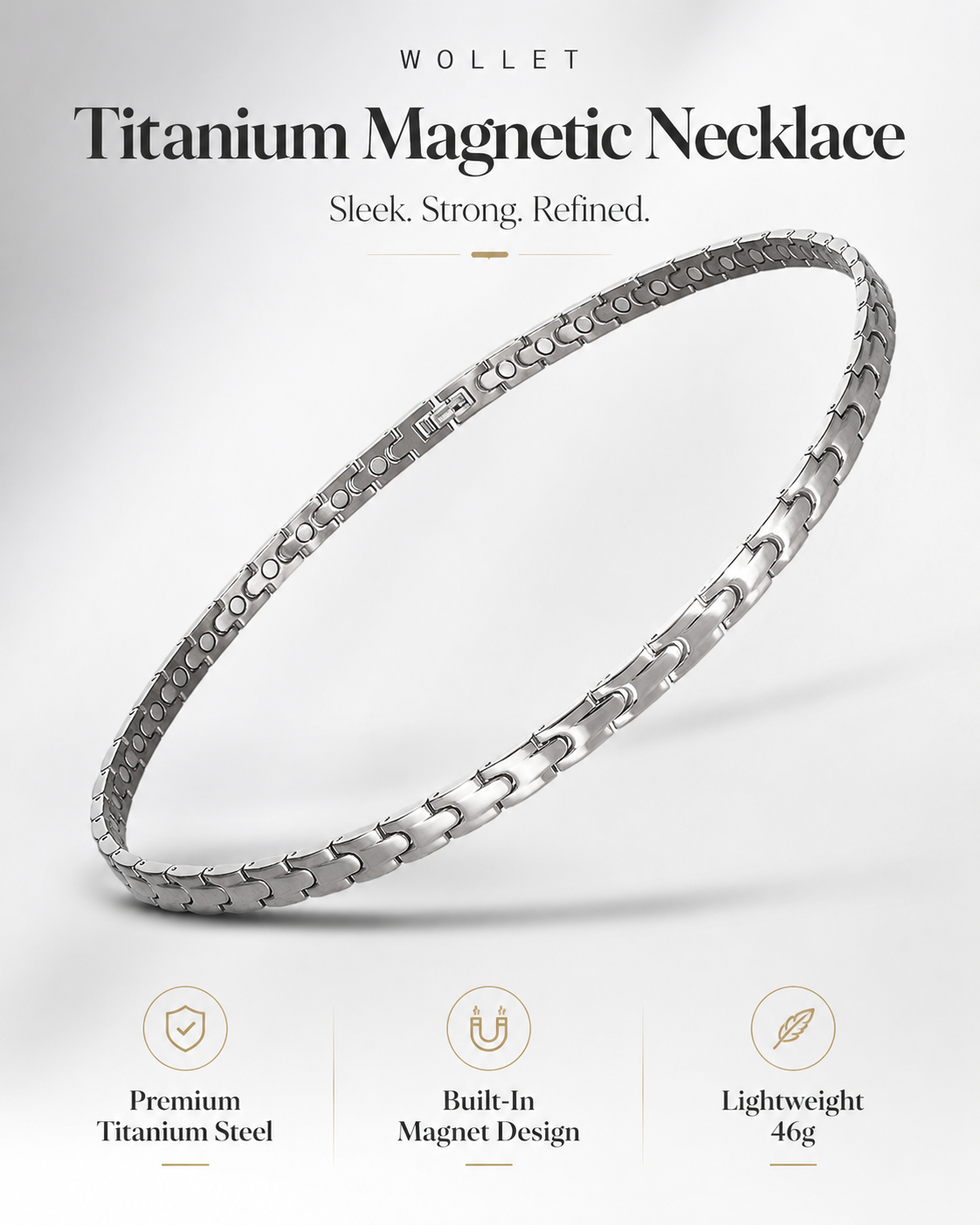 Wollet Stylish Pet Accessory – A modern wellness-inspired necklace