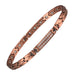 WOLLET Rose Copper Magnetic Anklet – Elegant Crystal Accent Link Ankle Bracelet for Women