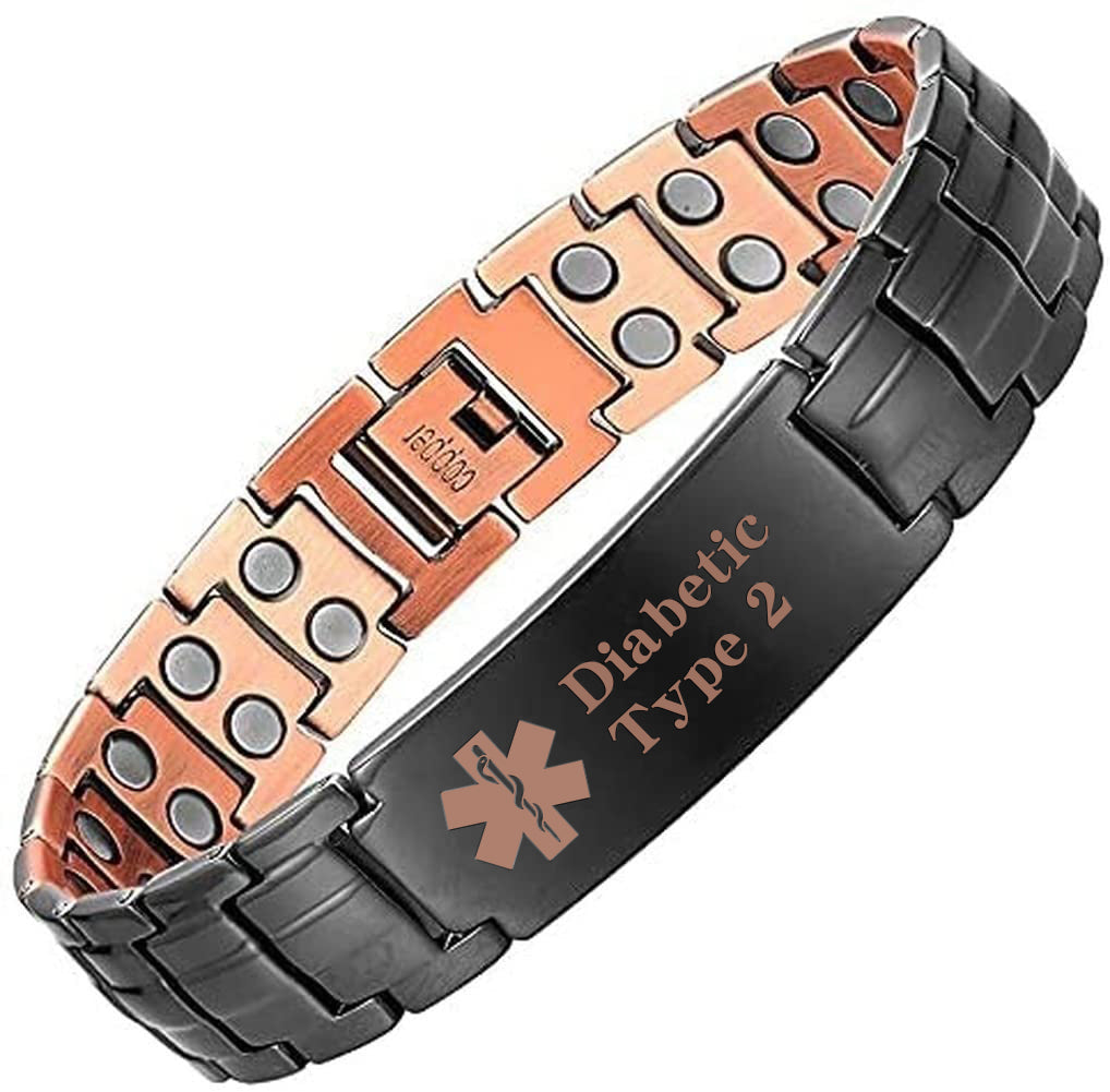Wollet copper magnetic bracelets for men is made of 99.99% pure copper