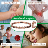 Rose Gold Magnetic Bracelet for Women – Elegant Braided Link Design
