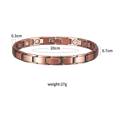 Wollet Magnetic Therapy Copper Bracelet with 3500 Gauss Magnets