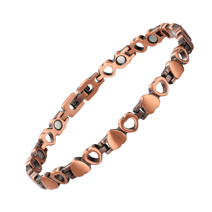 Wollet Pure Copper Bracelets for Women,  Heart Copper Jewelry Gift for Mom