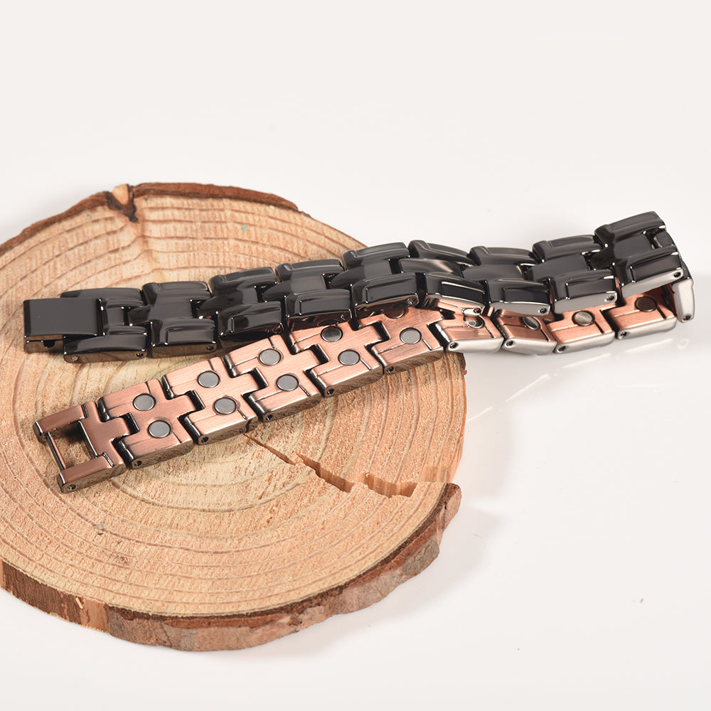 Wollet Magnetic Therapy Copper Bracelet with 3500 Gauss Magnets