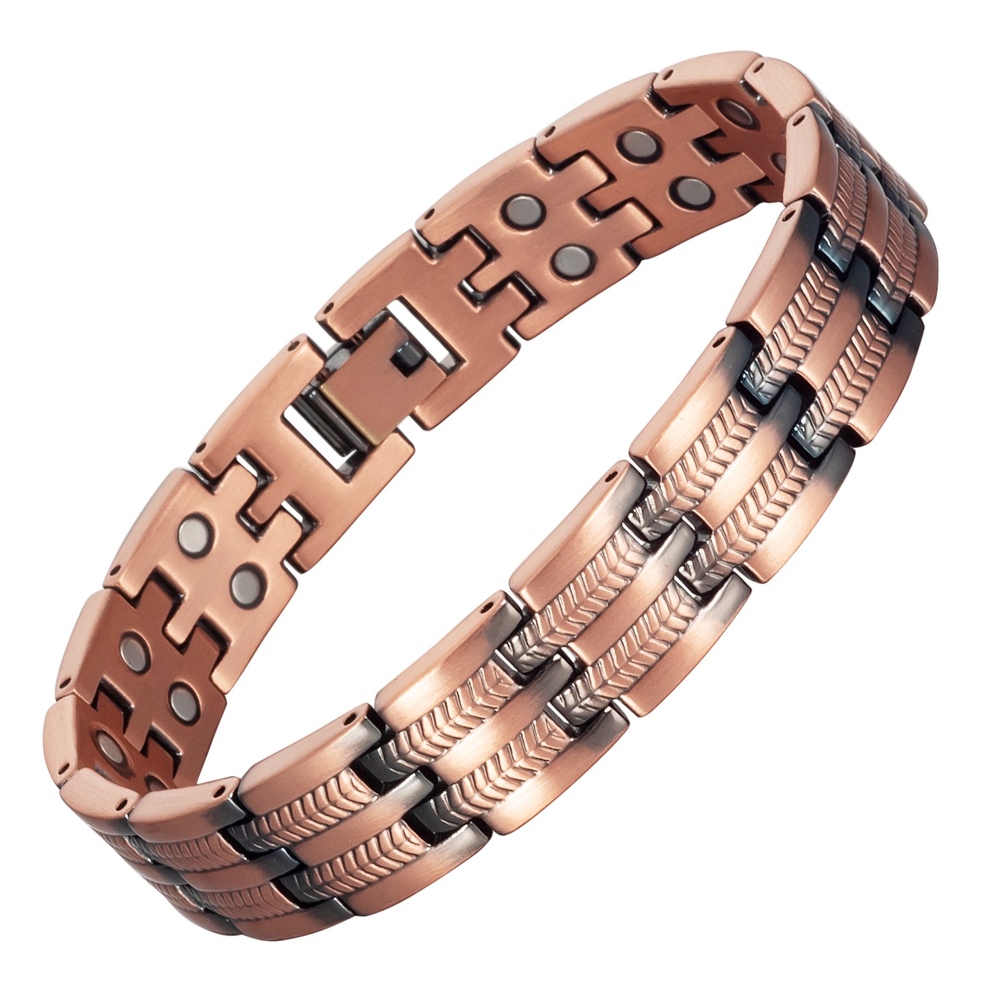 Wollet Magnetic Therapy Copper Bracelet with 3500 Gauss Magnets