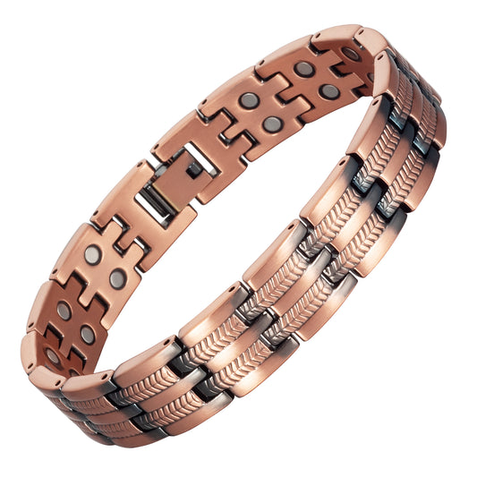 Wollet Magnetic Therapy Copper Bracelet with 3500 Gauss Magnets