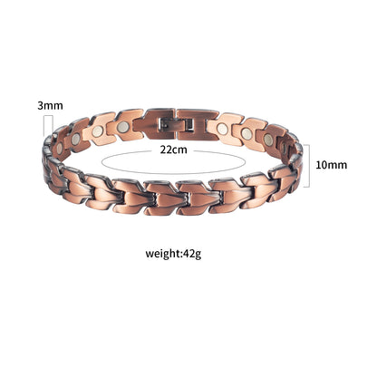 Wollet Magnetic Therapy Copper Bracelet with 3500 Gauss Magnets