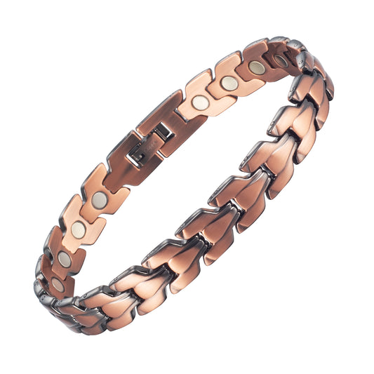 Wollet Magnetic Therapy Copper Bracelet with 3500 Gauss Magnets